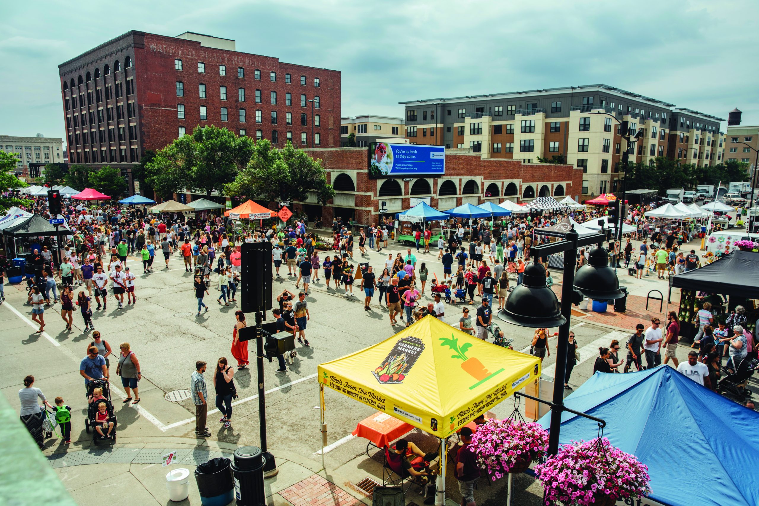 farmers market in Des Moines, Iowa