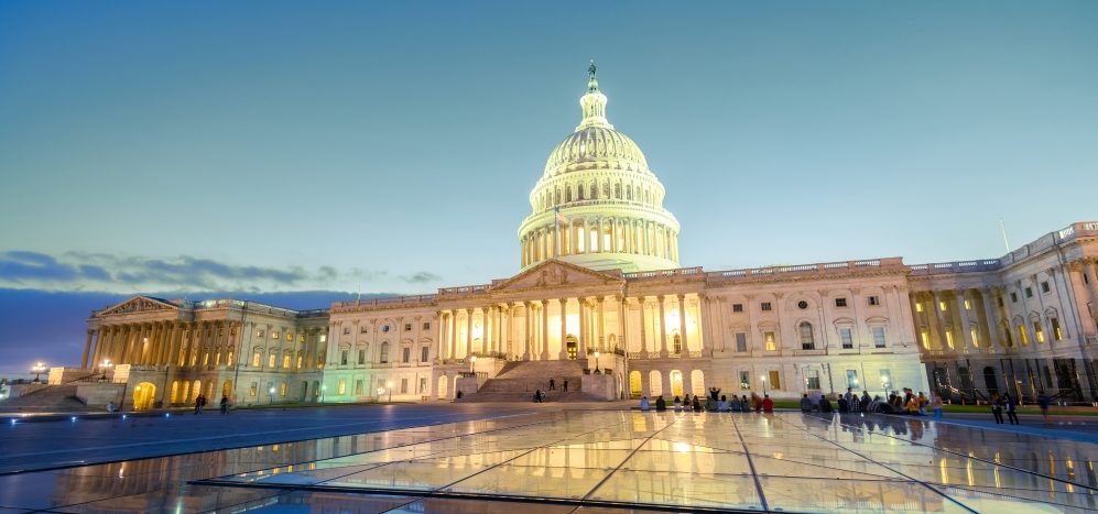 An image of the U.S. Capitol building in Washington, D.C., where the ABA advocates for legislation supporting the bus and tourism industries.